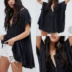 **SOLD** Free People Aster Henley - Black - M